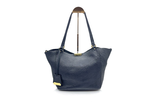 Burberry Canterbury Black Embossed Check Leather Tote
