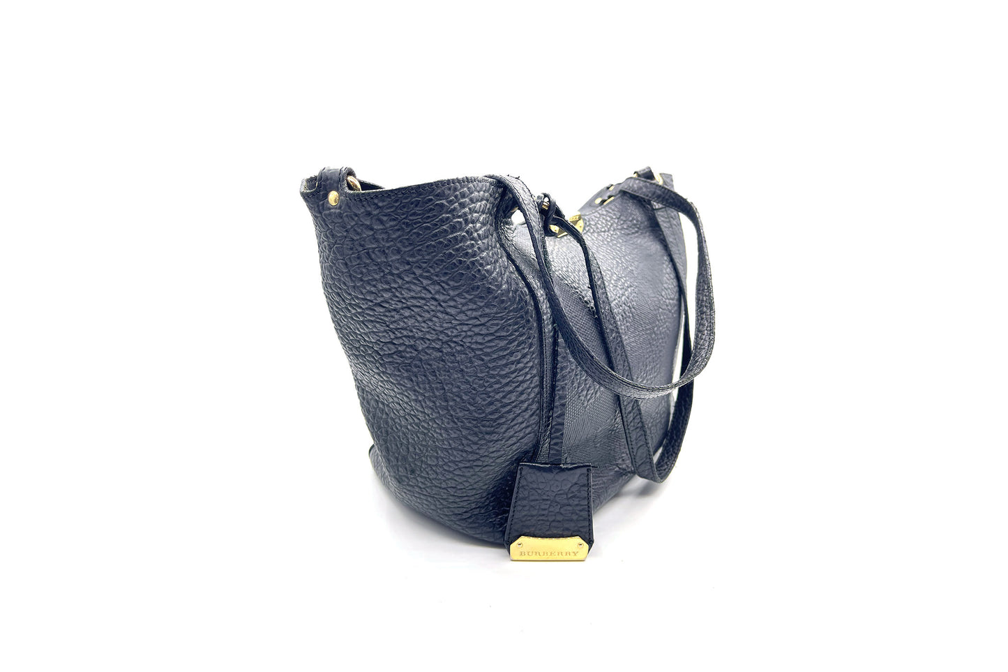 Burberry Canterbury Black Embossed Check Leather Tote