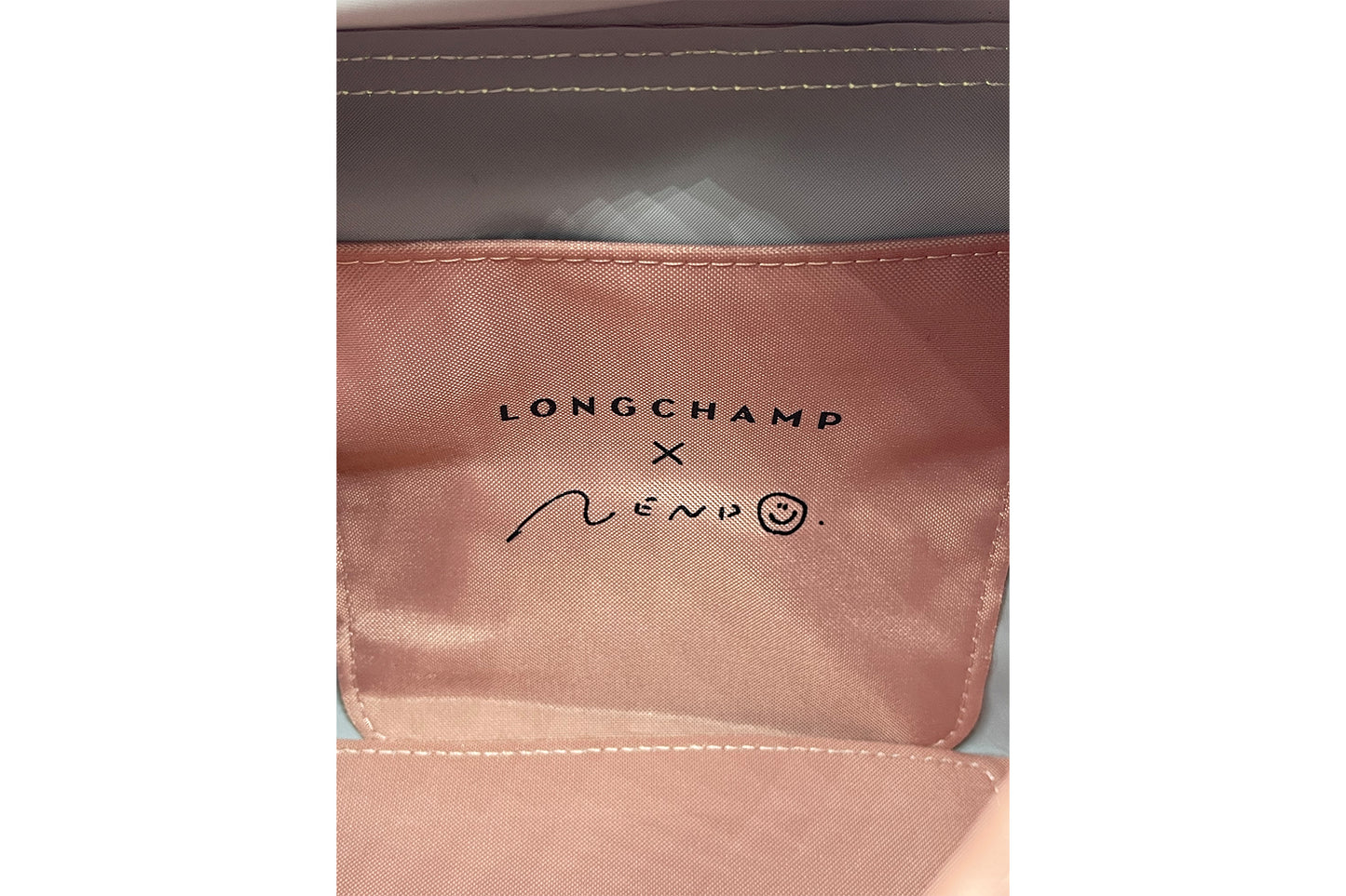 Longchamp Pink White Square Bag