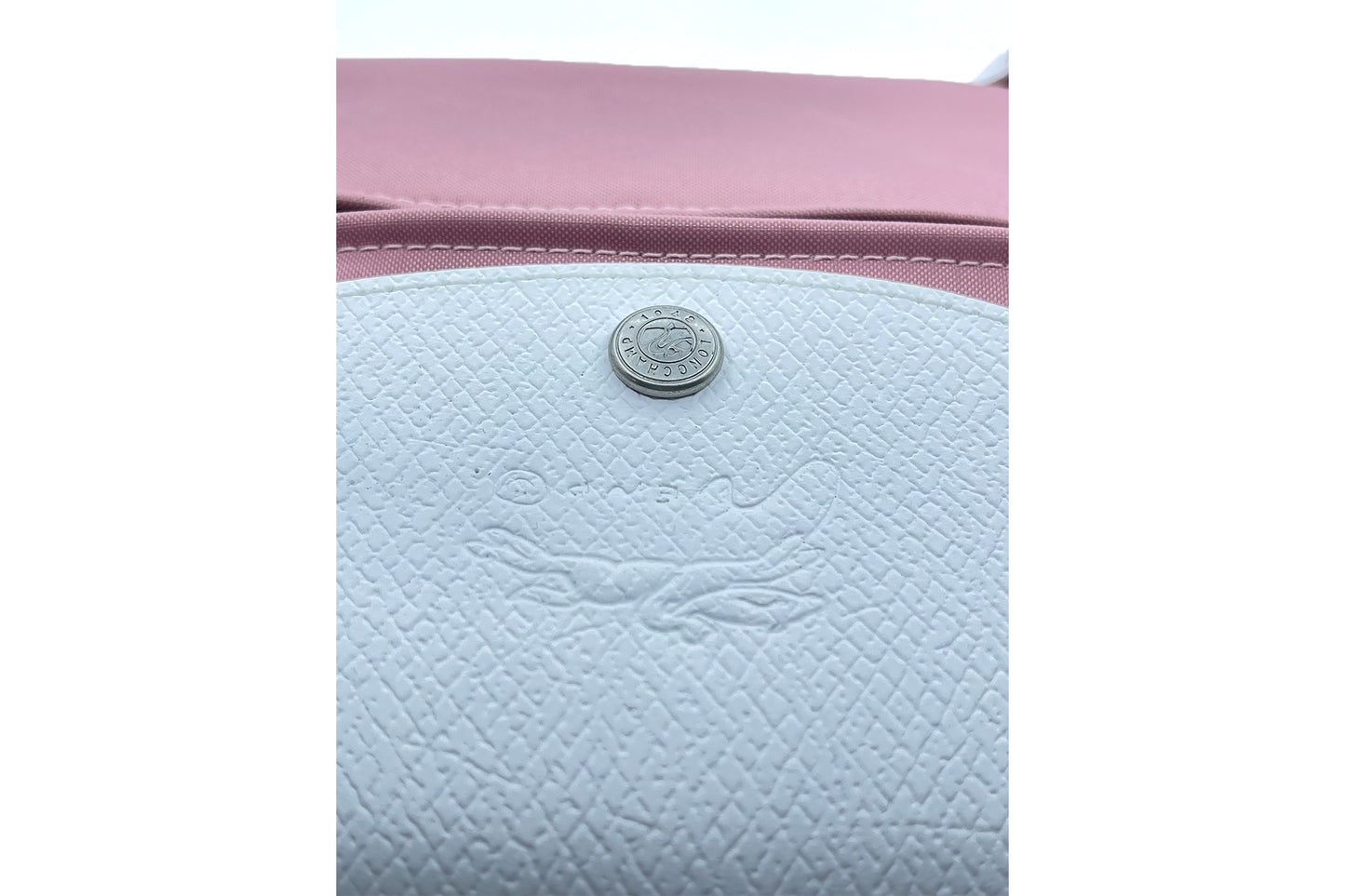 Longchamp Pink White Square Bag