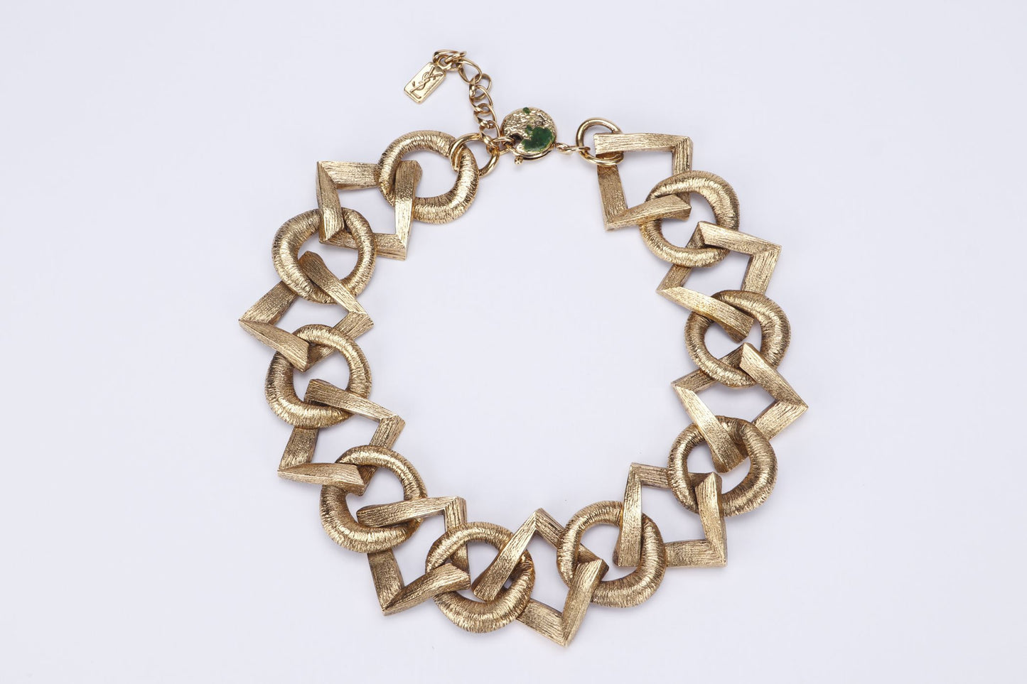 YSL Vintage Earrings and Choker Set Gold