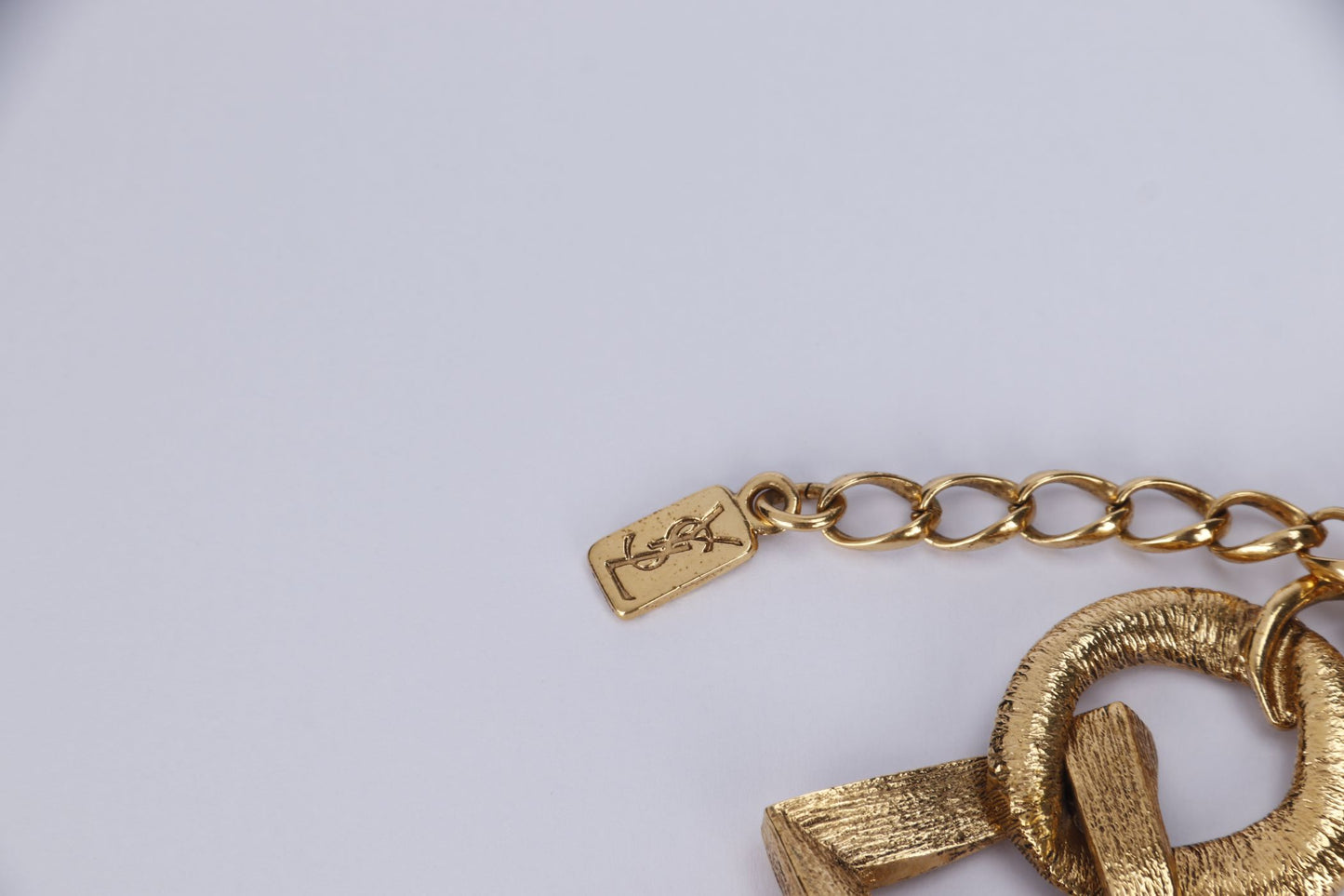 YSL Vintage Earrings and Choker Set Gold