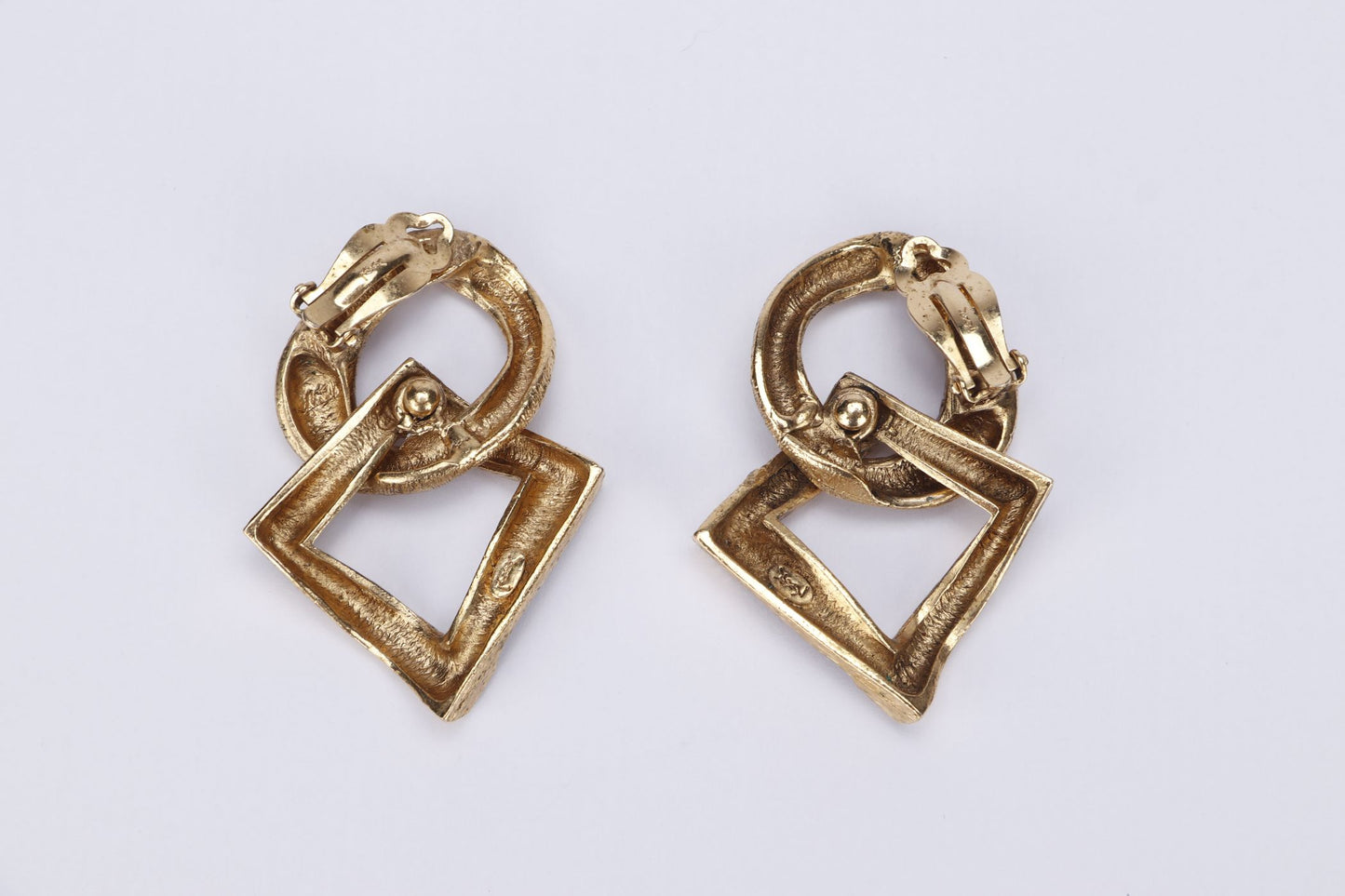 YSL Vintage Earrings and Choker Set Gold