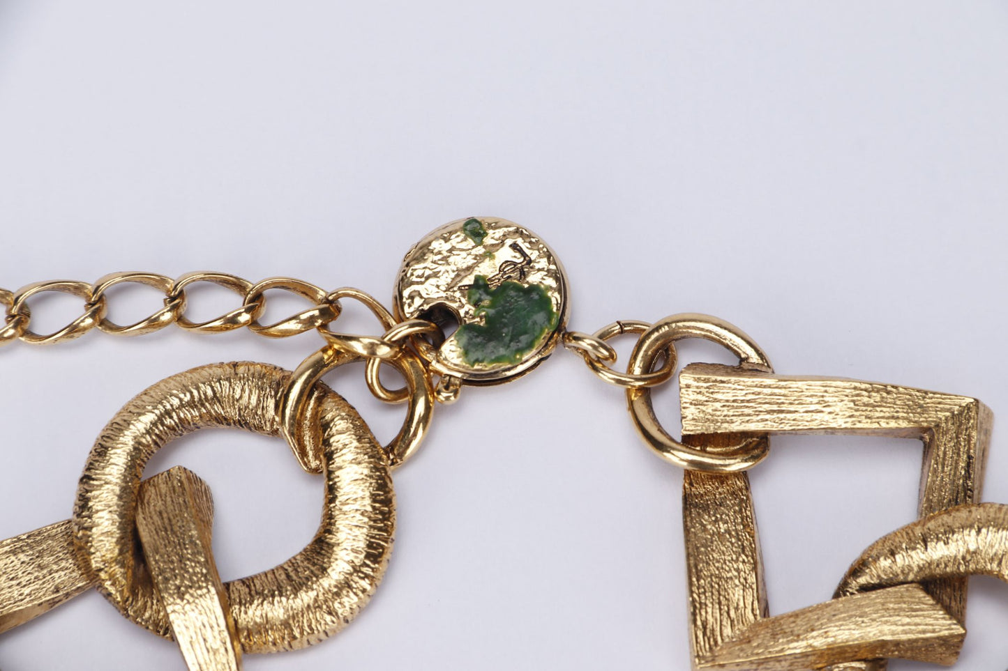 YSL Vintage Earrings and Choker Set Gold