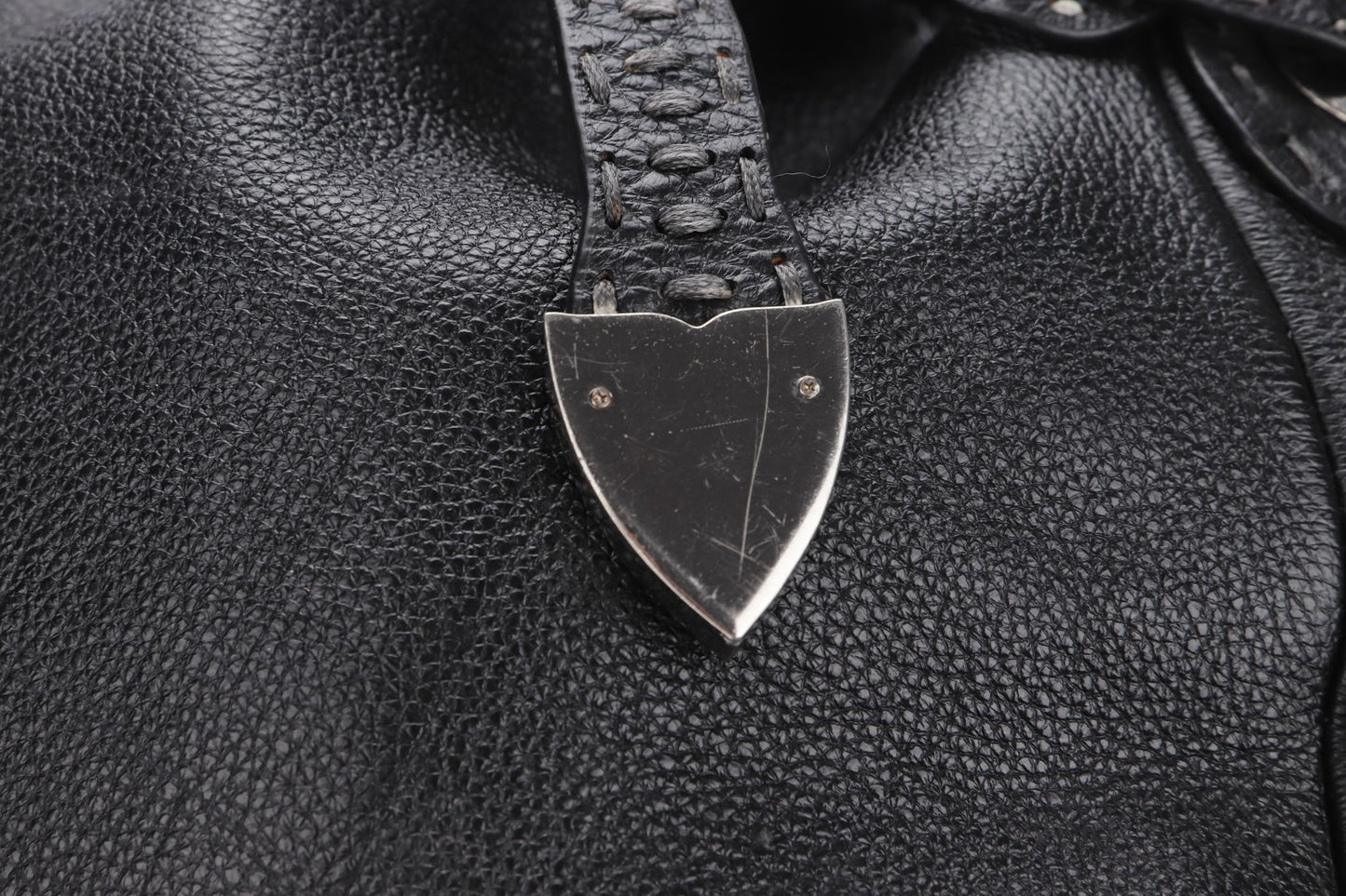 Fendi Selleria Lavorazione Serie Black Leather Shoulder Bag