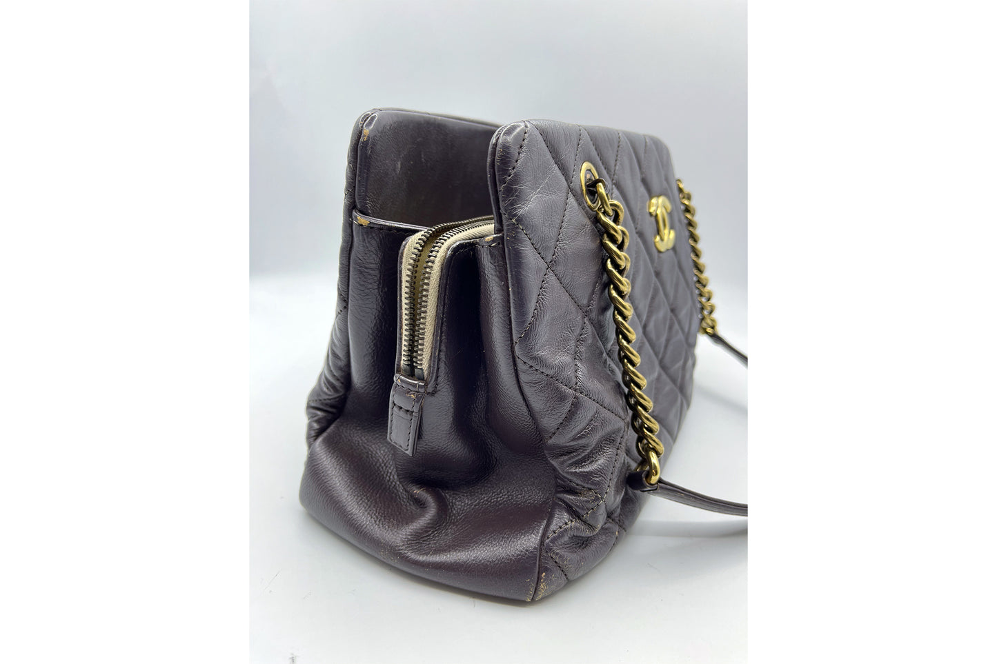 Chanel Quilted Matelasse Lambskin CC Logo Shoulder Bag