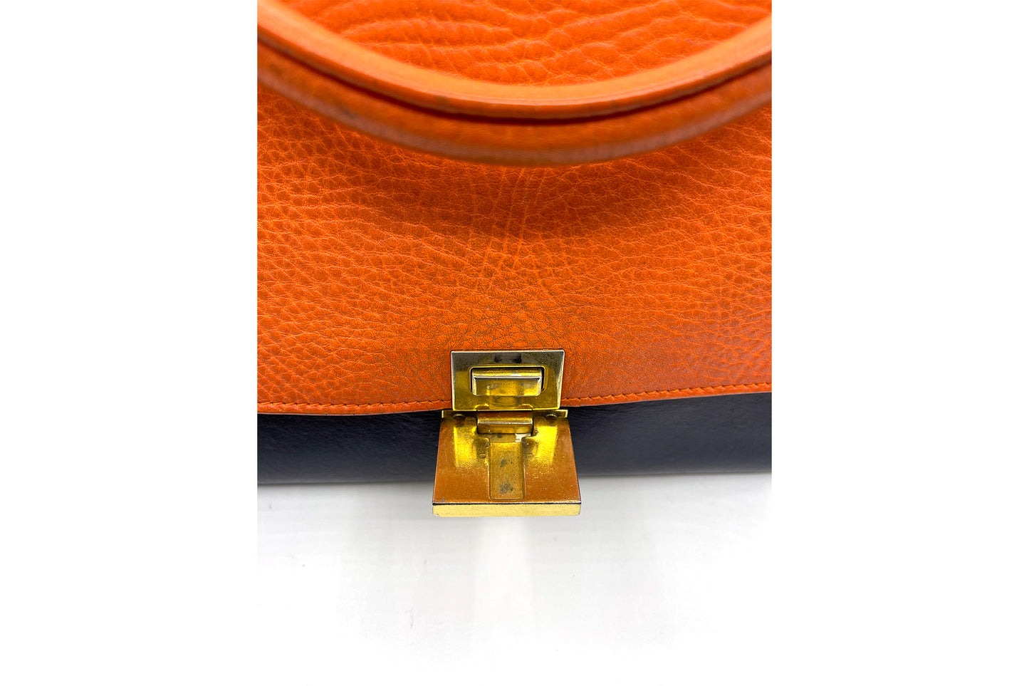 Celine Trapeze Orange, Navy & Beige Bag