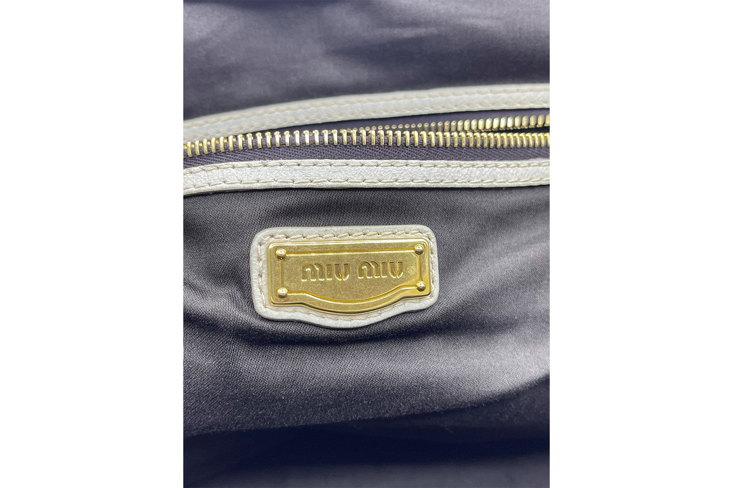 Miu Miu Nappa Medium Charm Satchel Agave