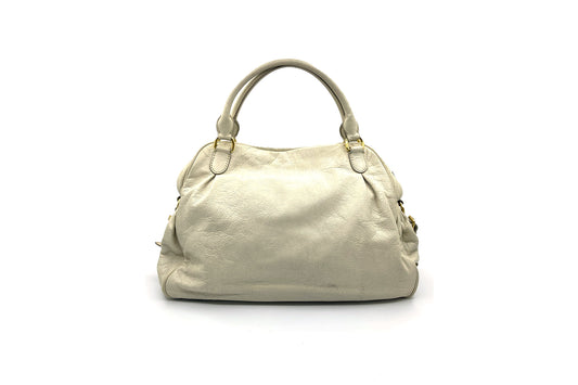 Miu Miu Nappa Medium Charm Satchel Agave