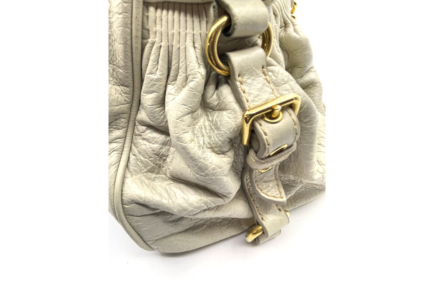 Miu Miu Nappa Medium Charm Satchel Agave