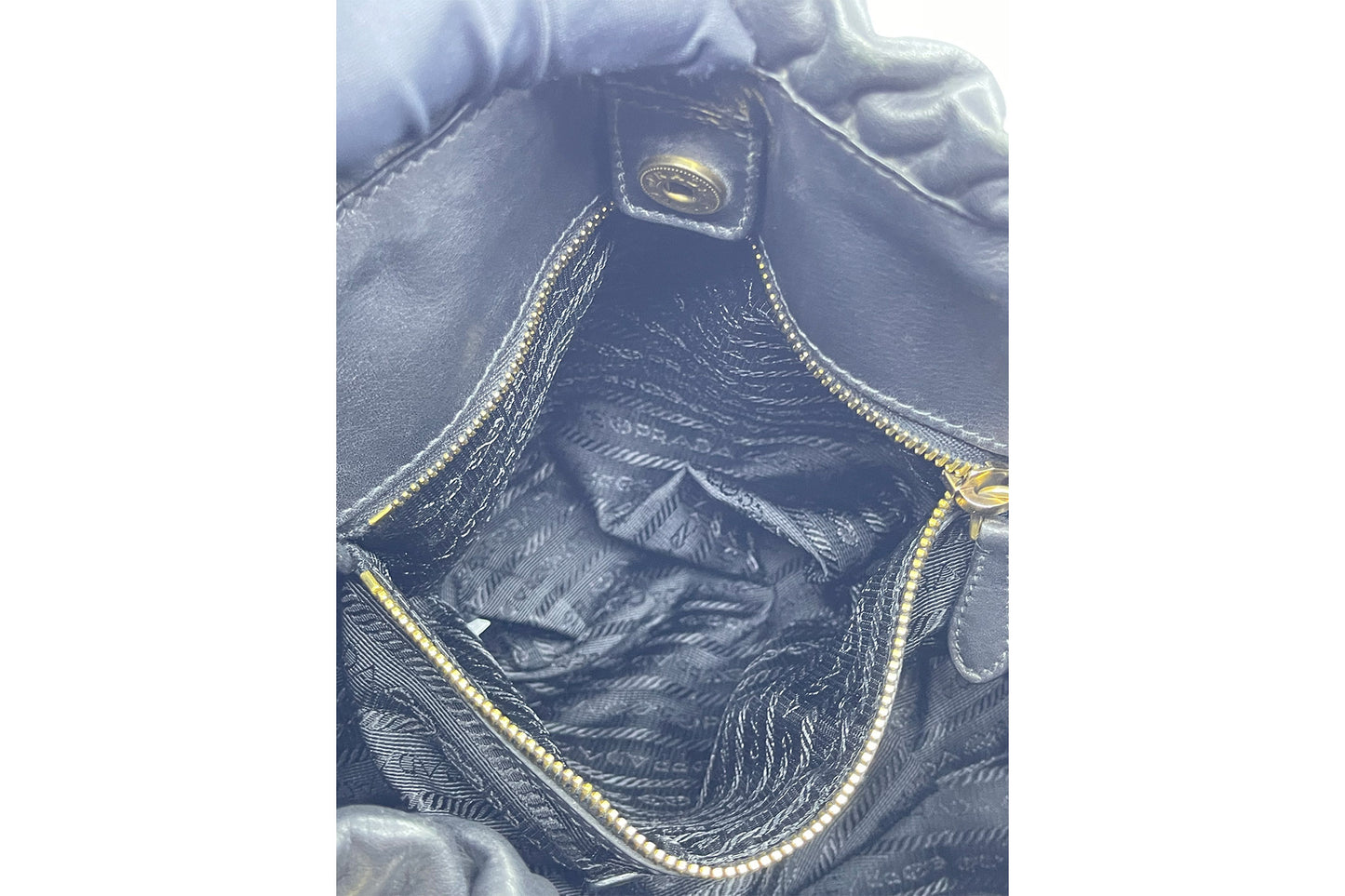 Prada Black Soft Calf Leather Shoulder Bag