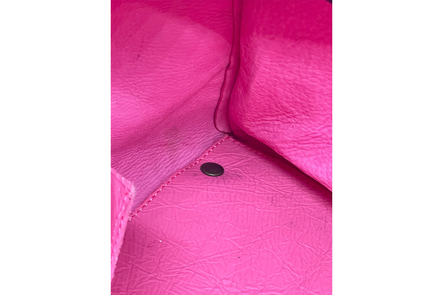 Balenciaga Papier A4 2013 Fleur Corrigee Laminee Pink Leather Tote