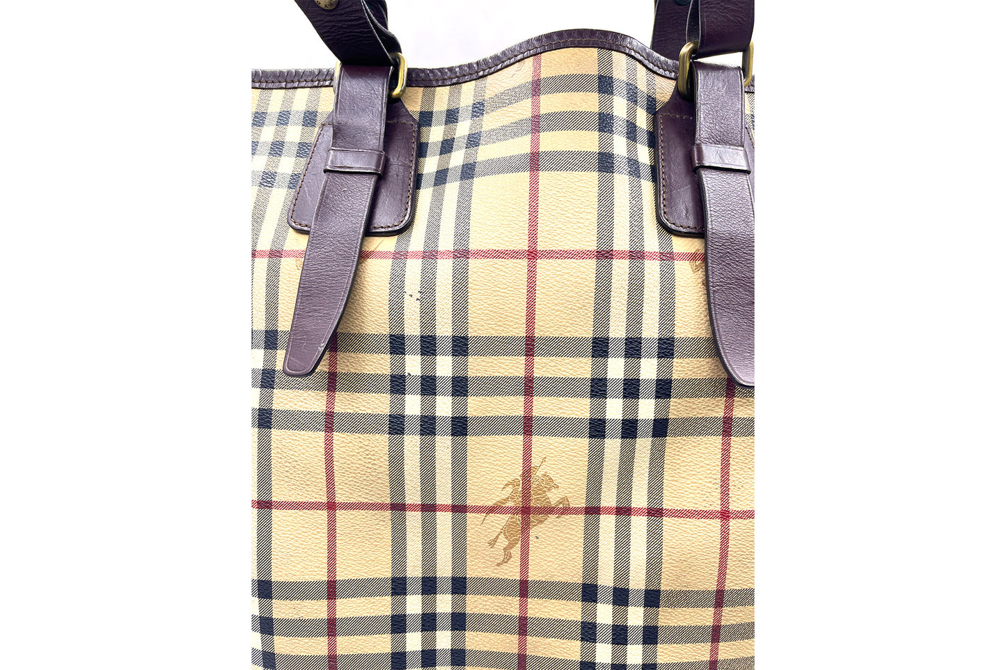 Burberry Brown Vintage Leather Tote Bag