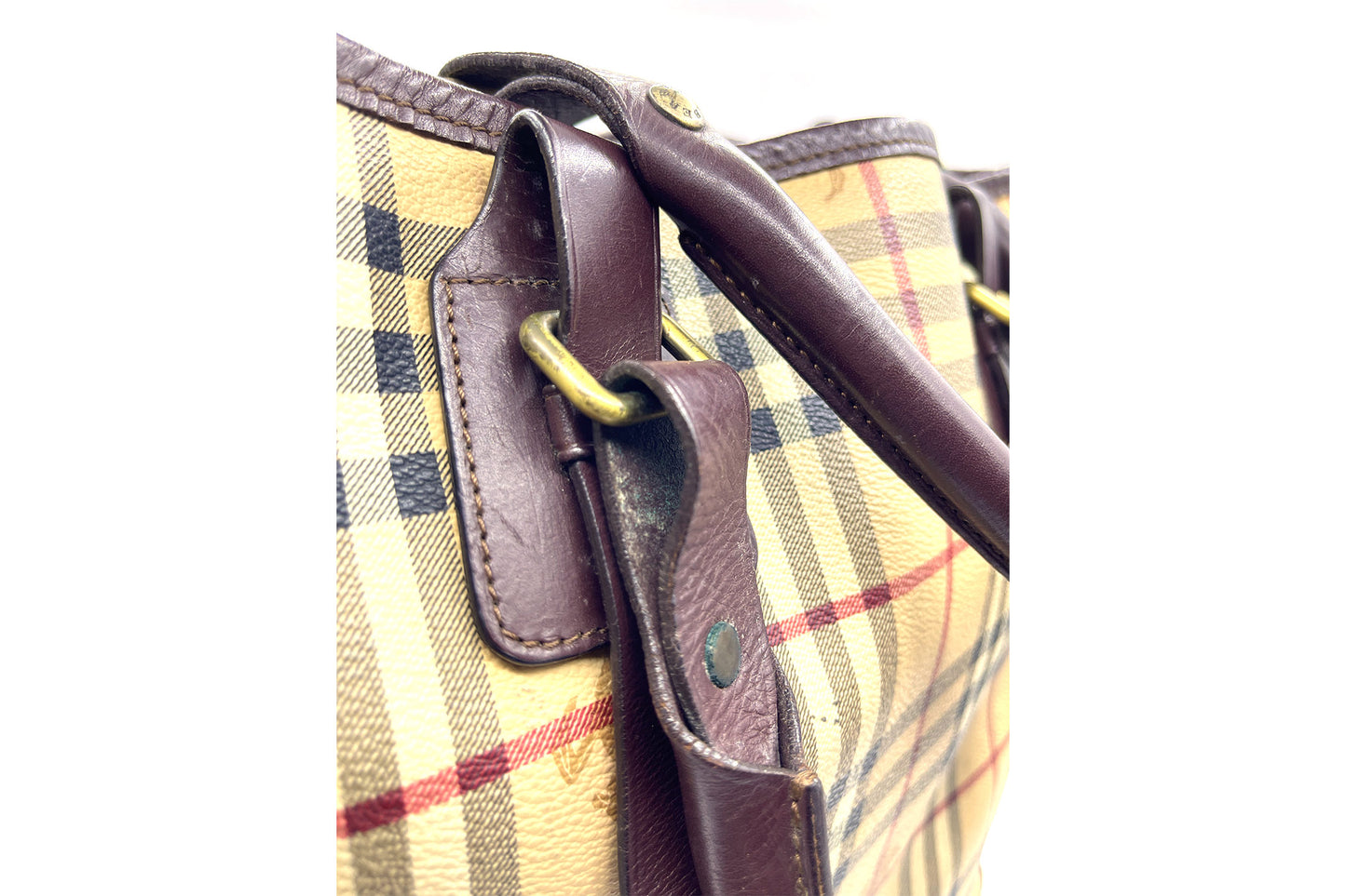 Burberry Brown Vintage Leather Tote Bag