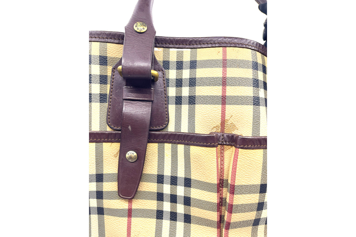 Burberry Brown Vintage Leather Tote Bag
