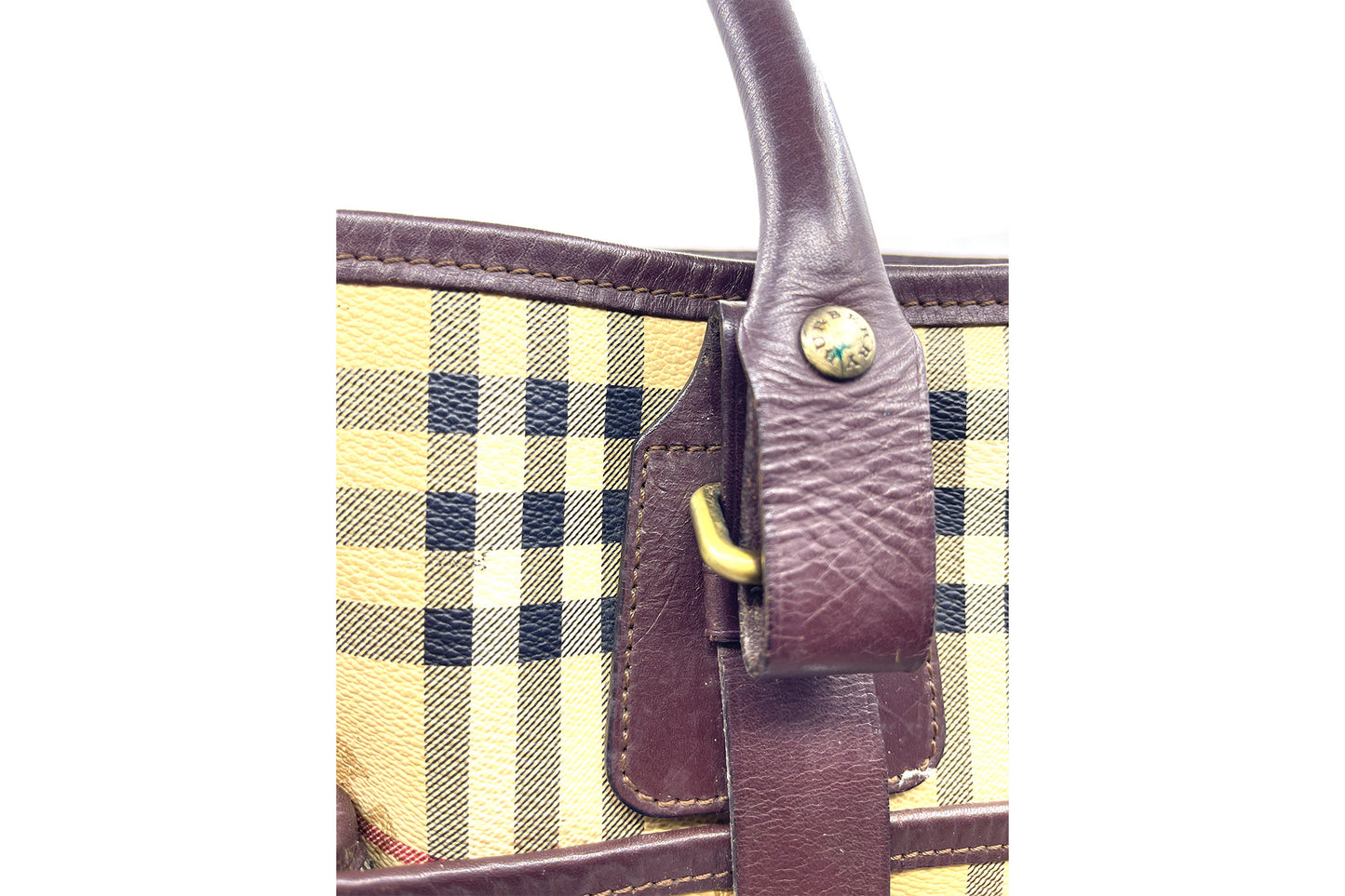 Burberry Brown Vintage Leather Tote Bag