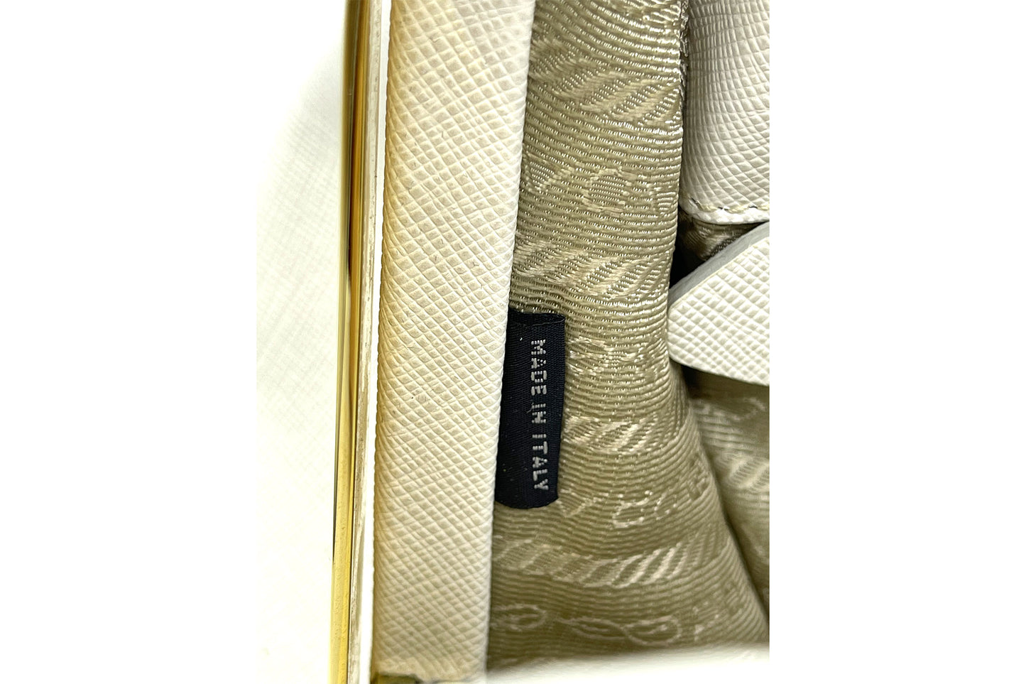 Prada Talco Saffiano Lux Top Handle