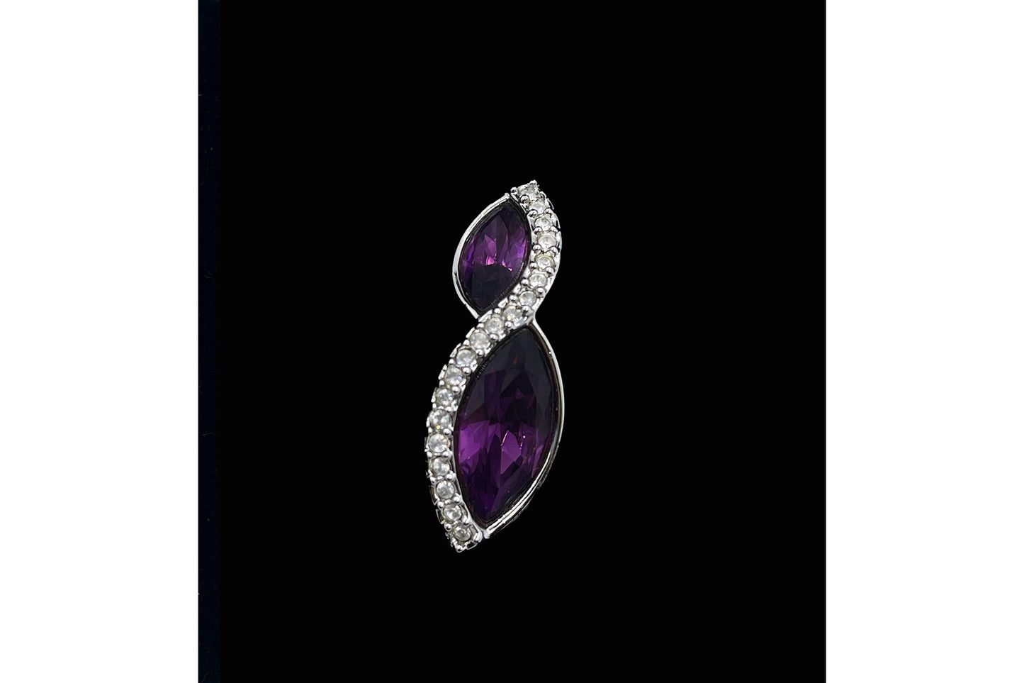 Swarovski Purple Crystal Clip Earrings