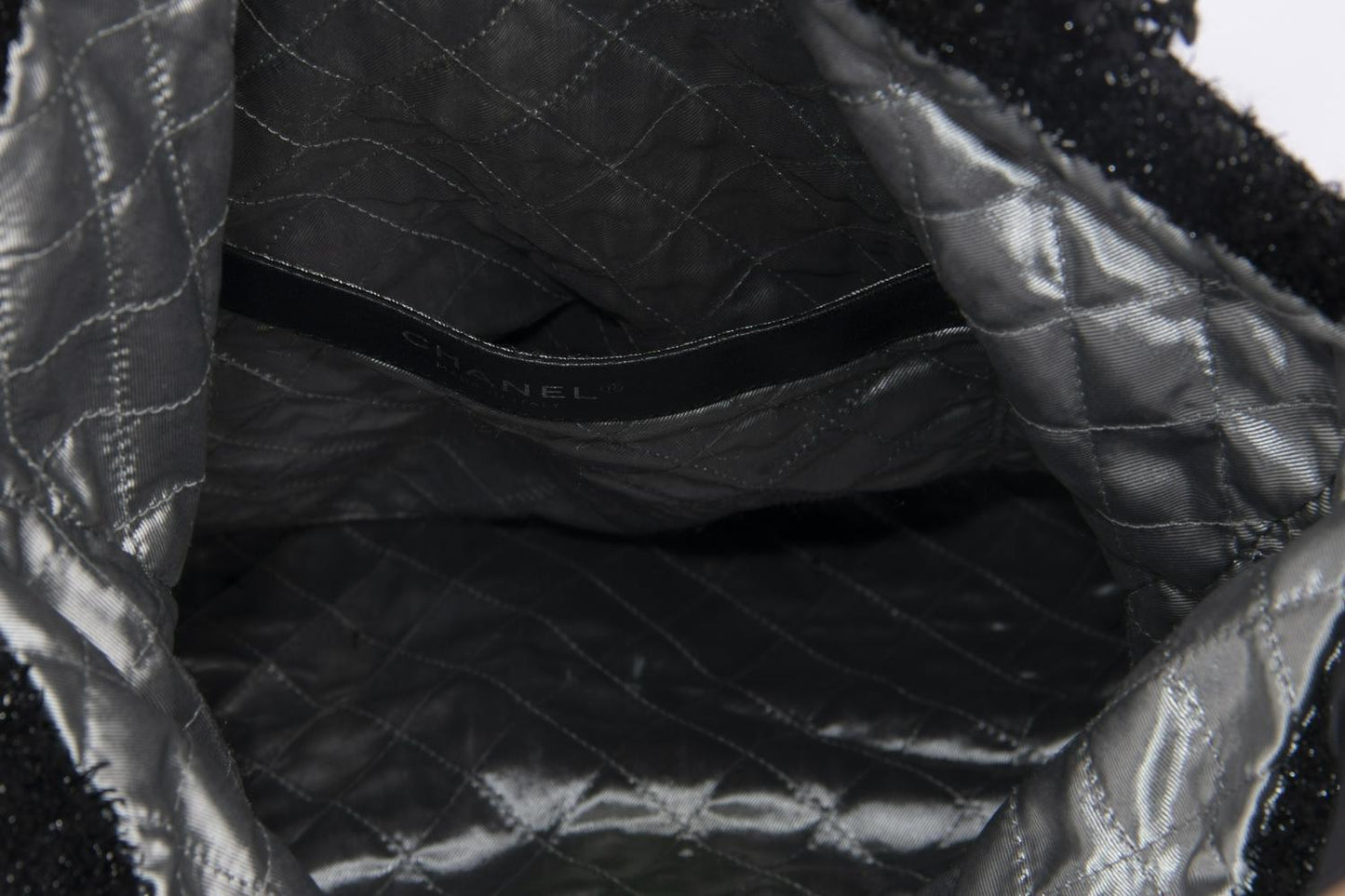 Chanel Rocket Black Tweed Tote, with Dust Cover