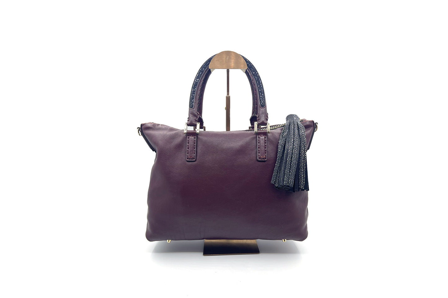 Anya Hindmarch Burgundy Leather Handbag