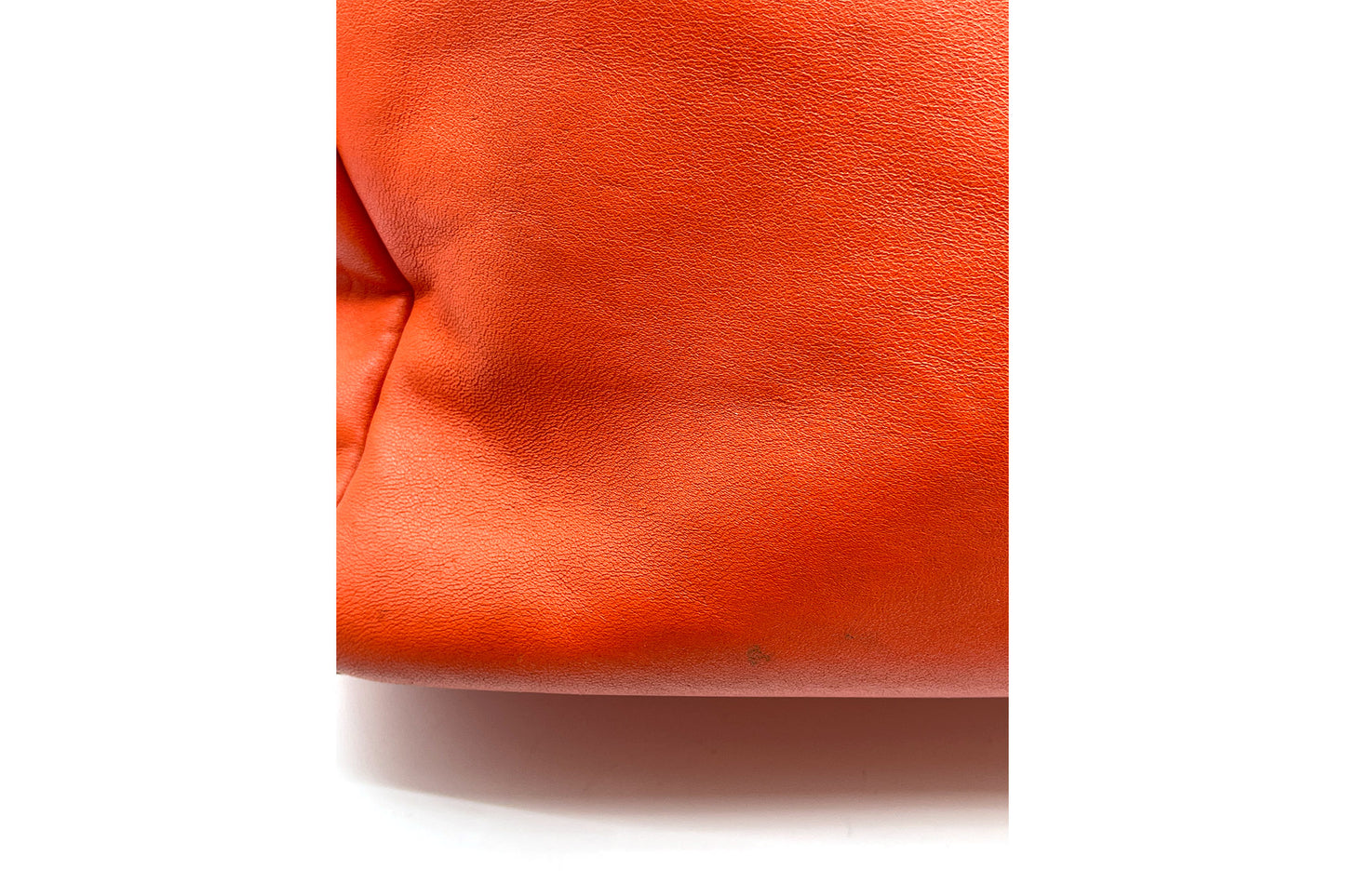 Calvin Klein Orange Calf Leather Boston Bag