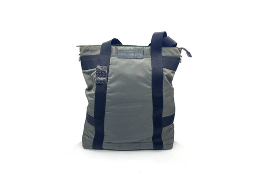 Calvin Klein Green Nylon Black Trim Tote Bag
