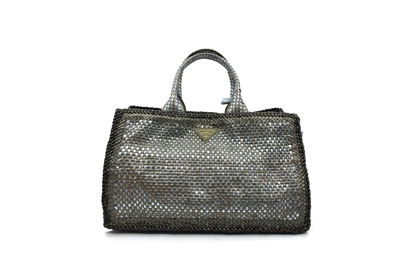 Prada Madras Large Silver and Gold BN2113