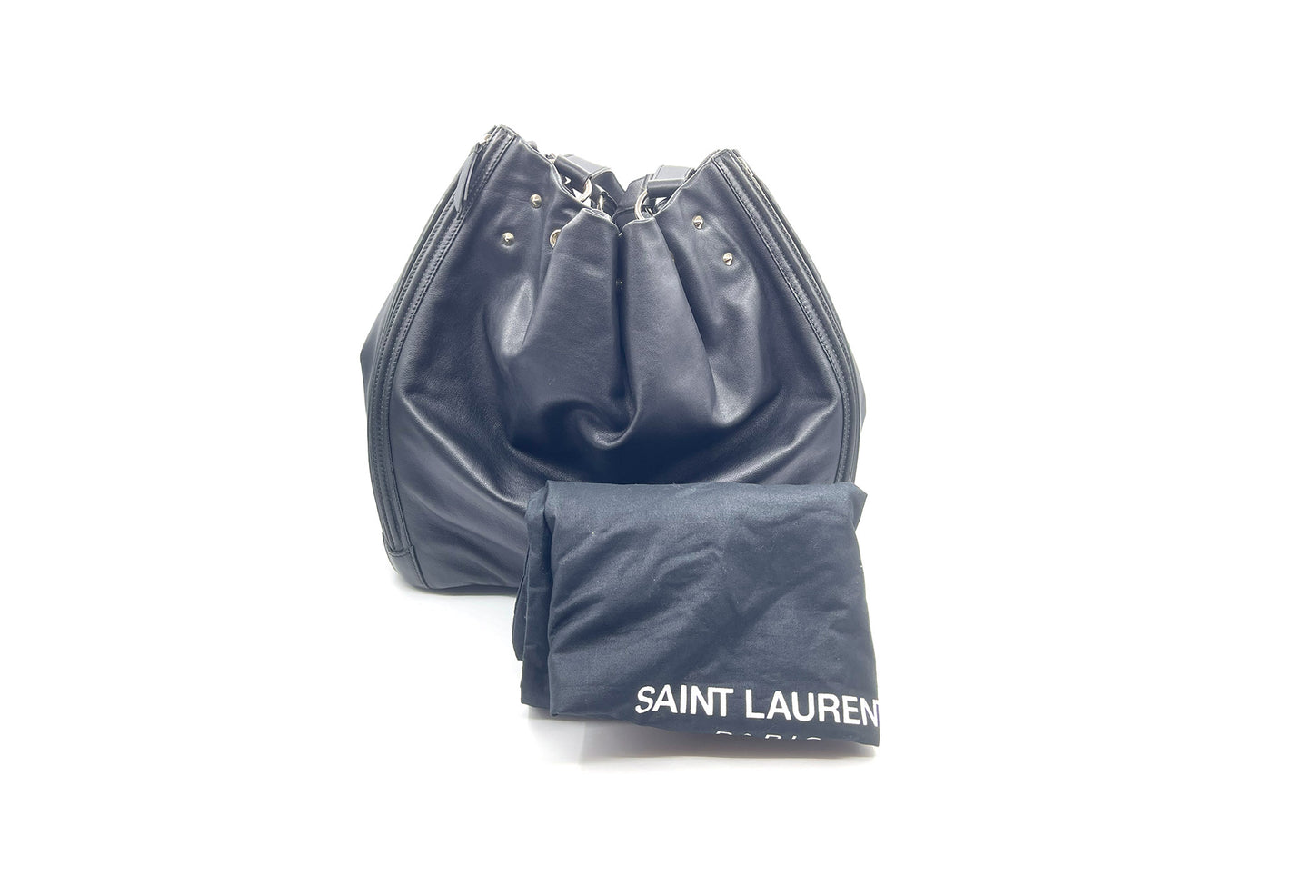 Yves Saint Laurent Black Leather Tote Bag