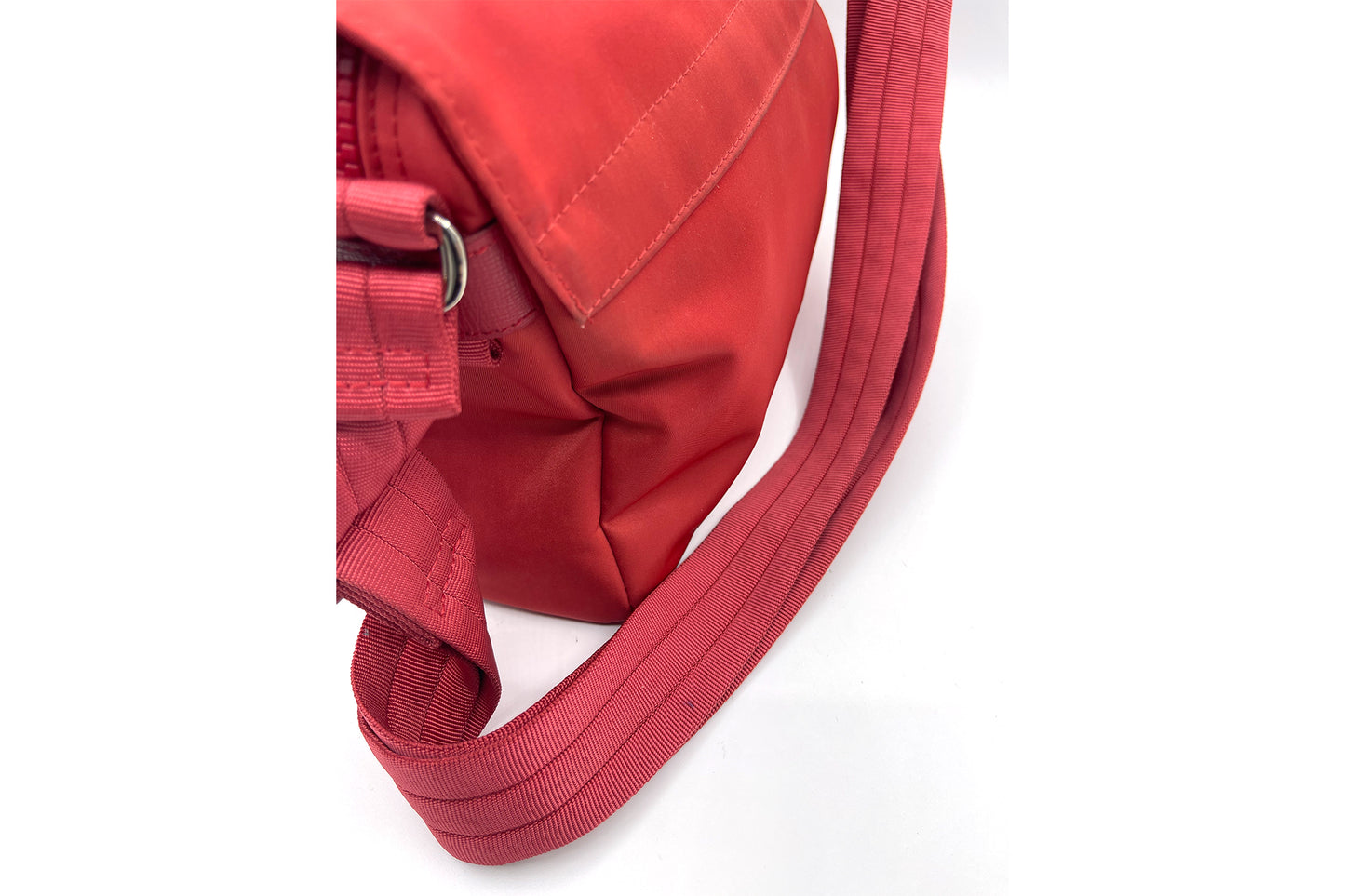 Longchamp Neo Red Nylon Crossbody Bag