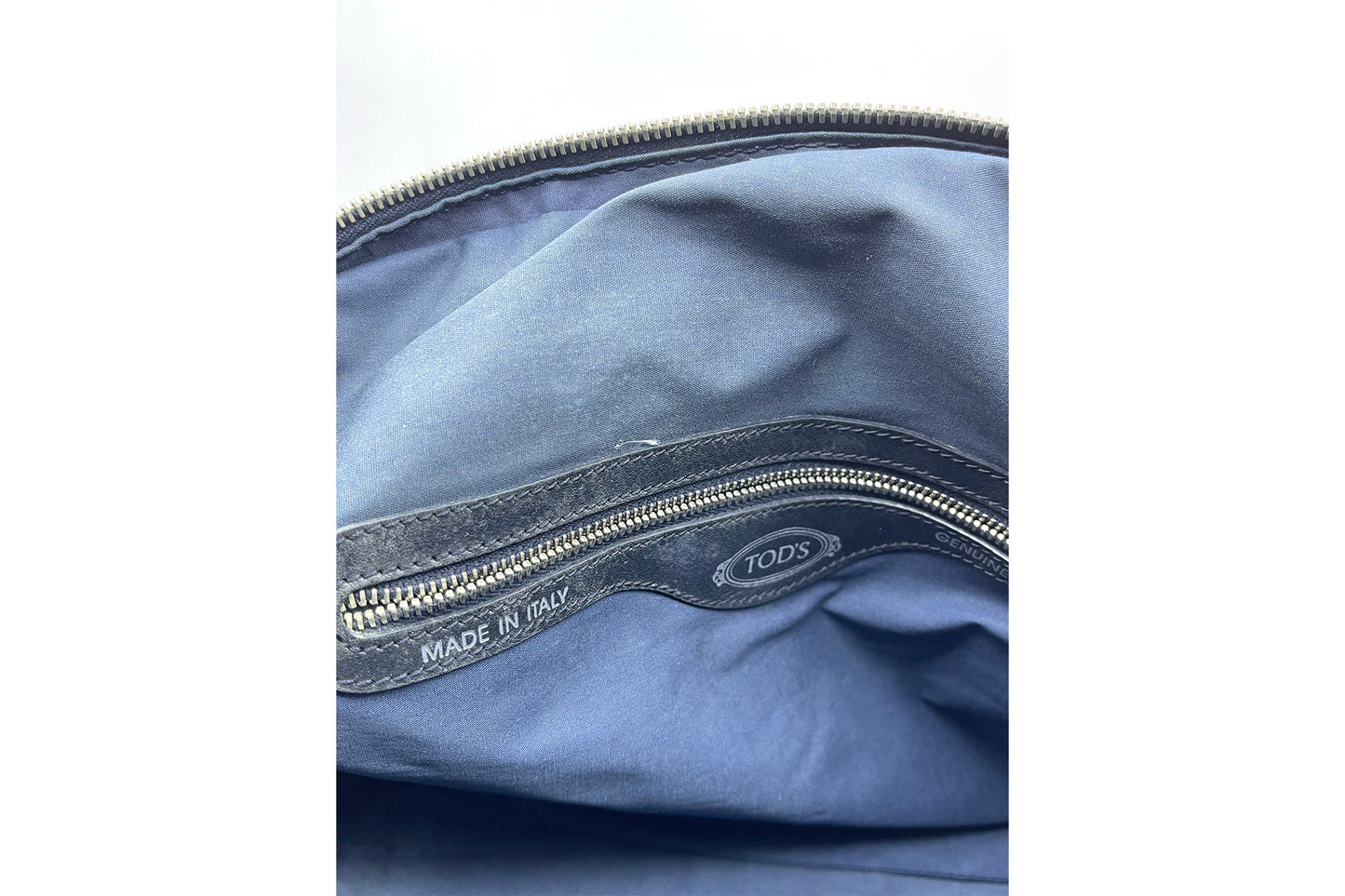 Tod's Dark Blue Full Leather T-Bag