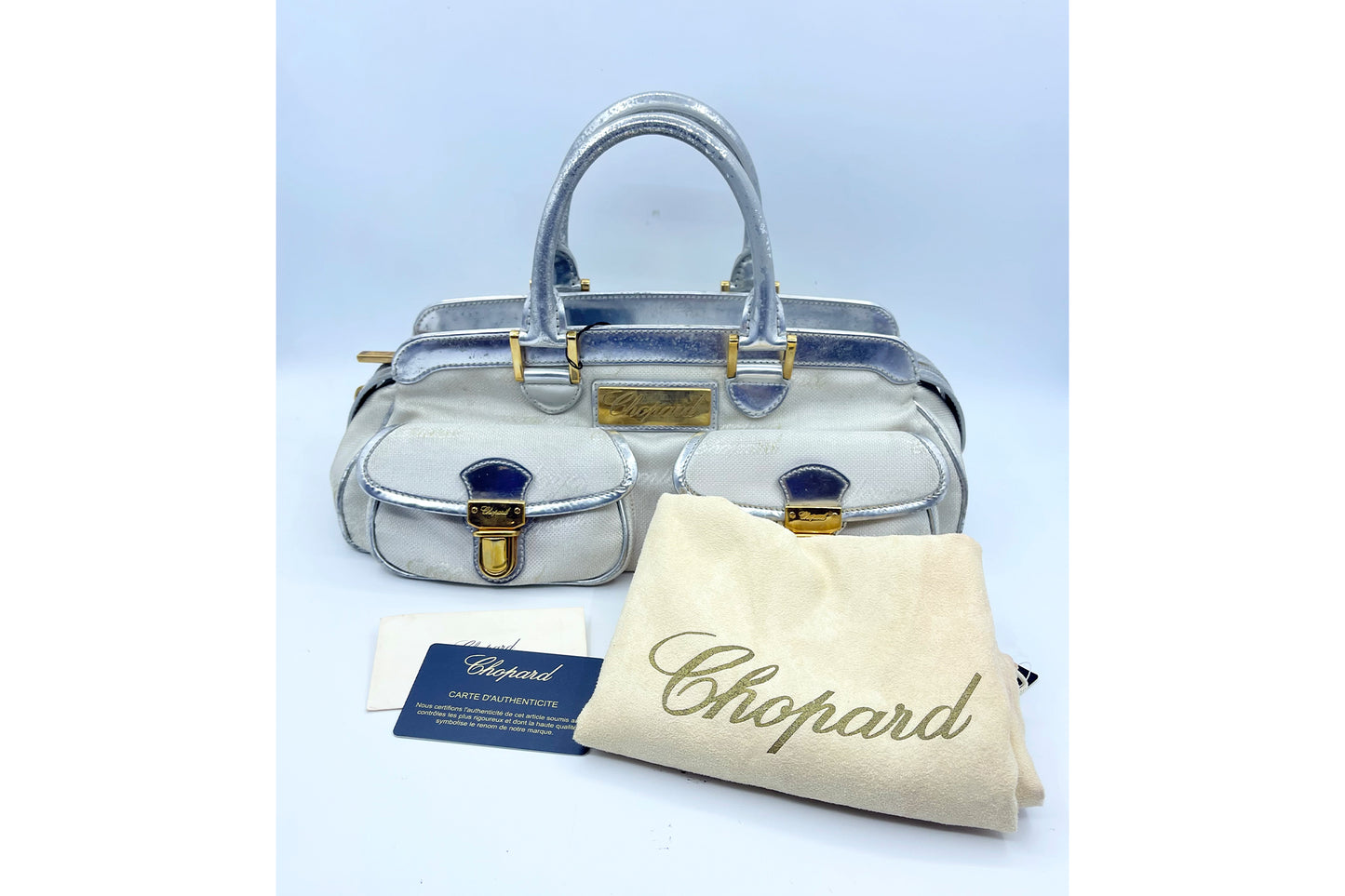 Chopard Metallic Silver and Gold Bag