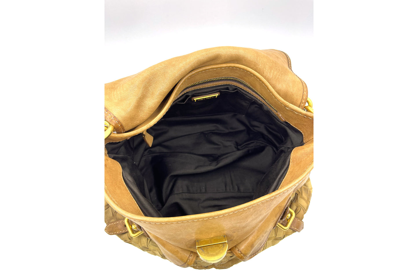 Miu Miu Brown Pleated Bag