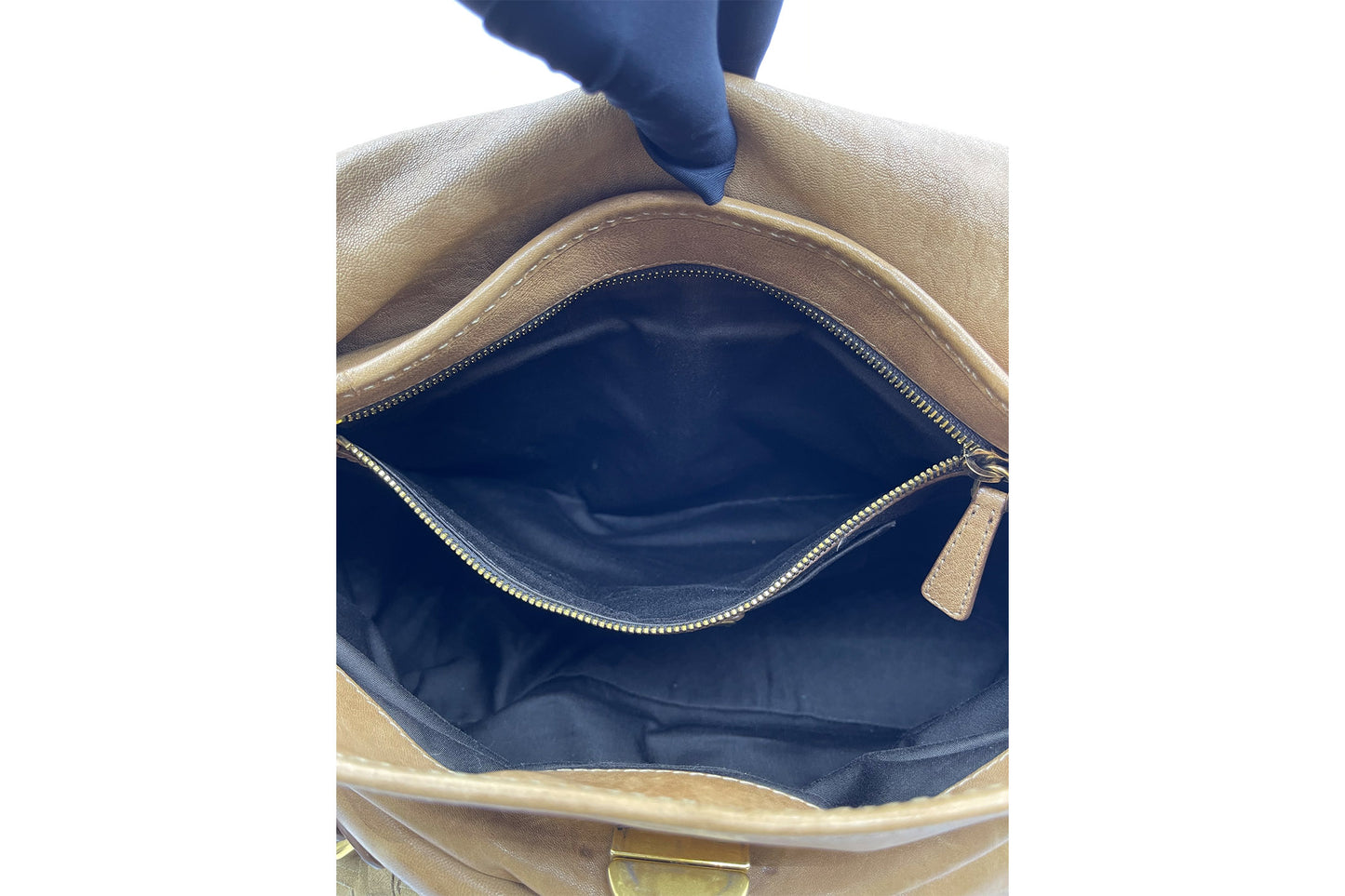 Miu Miu Brown Pleated Bag