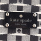 Kate Spade Canvas Monogram Vertical Tote Bag With Black Patent Handle (WDC)