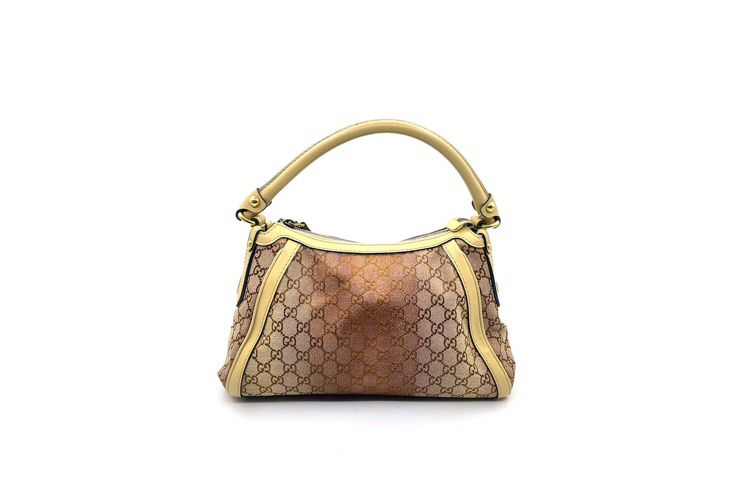 Gucci Beige/Pink GG Canvas Scarlett Small Hobo Bag