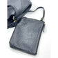 Burberry Canterbury Black Embossed Check Leather Tote