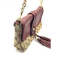 Gucci Brown GG Canvas & Burgundy Leather Marrakech Chain Shoulder Bag