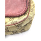 Gucci Brown GG Canvas & Burgundy Leather Marrakech Chain Shoulder Bag