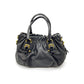 Prada Black Soft Calf Leather Shoulder Bag