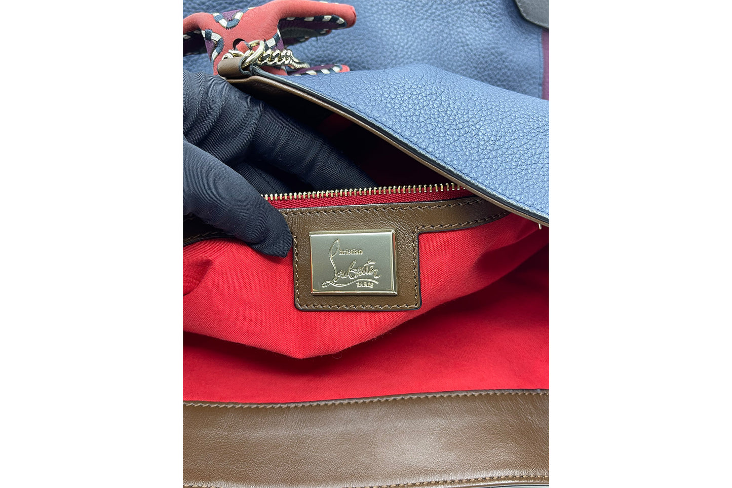 Christian Louboutin Eloise Textured-Leather Shoulder Bag