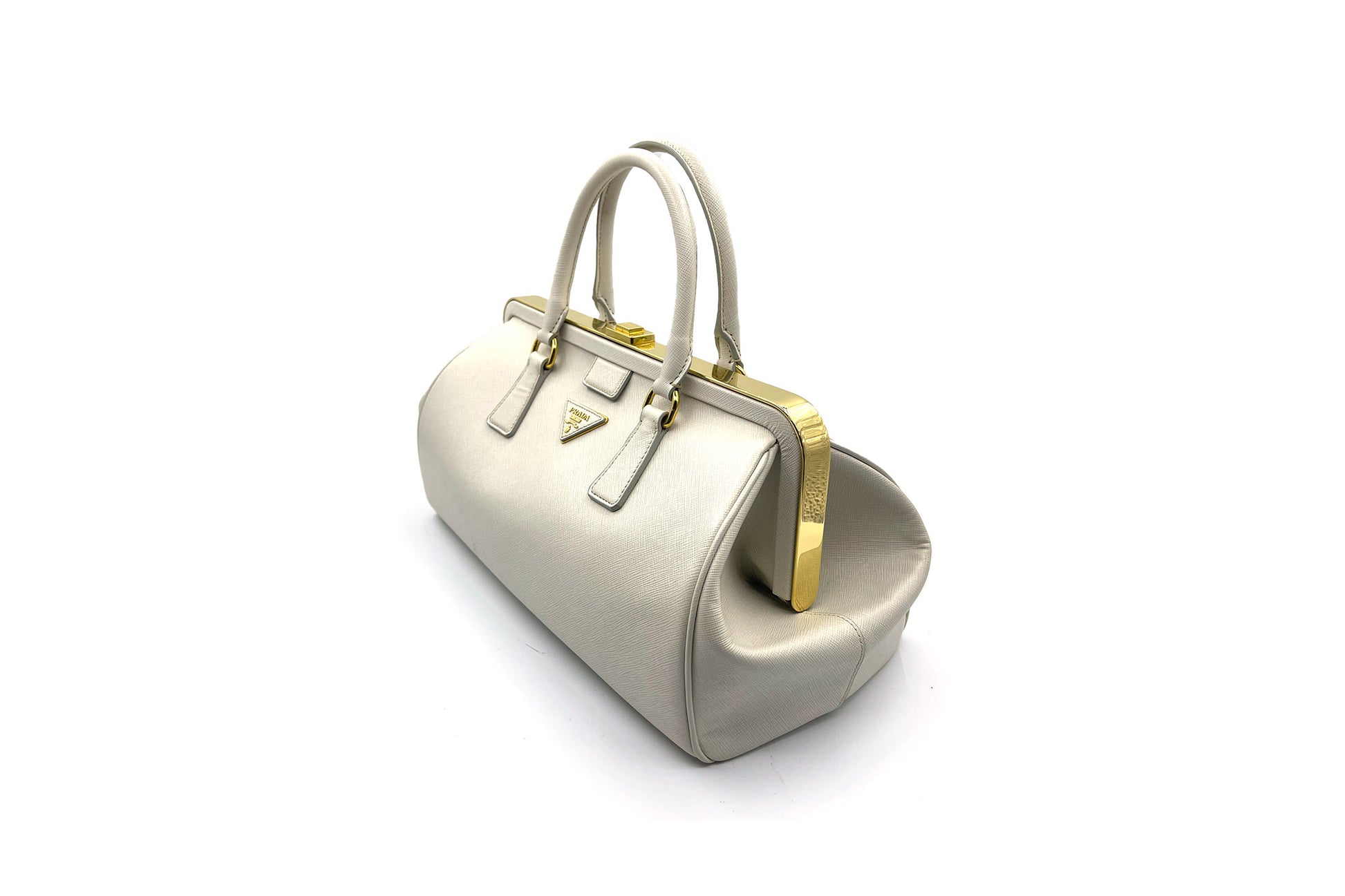 Convertible Lux Bowler Bag Saffiano Leather Small