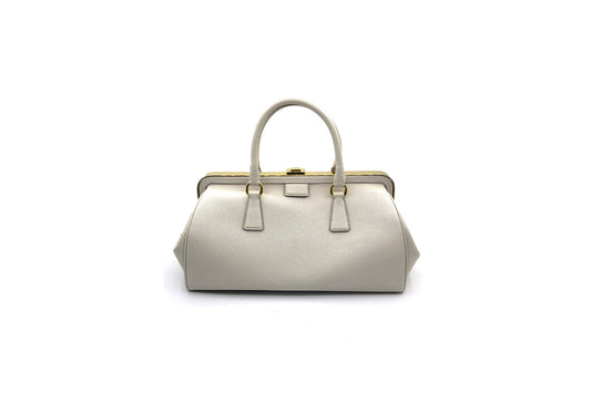 Prada Talco Saffiano Lux Top Handle