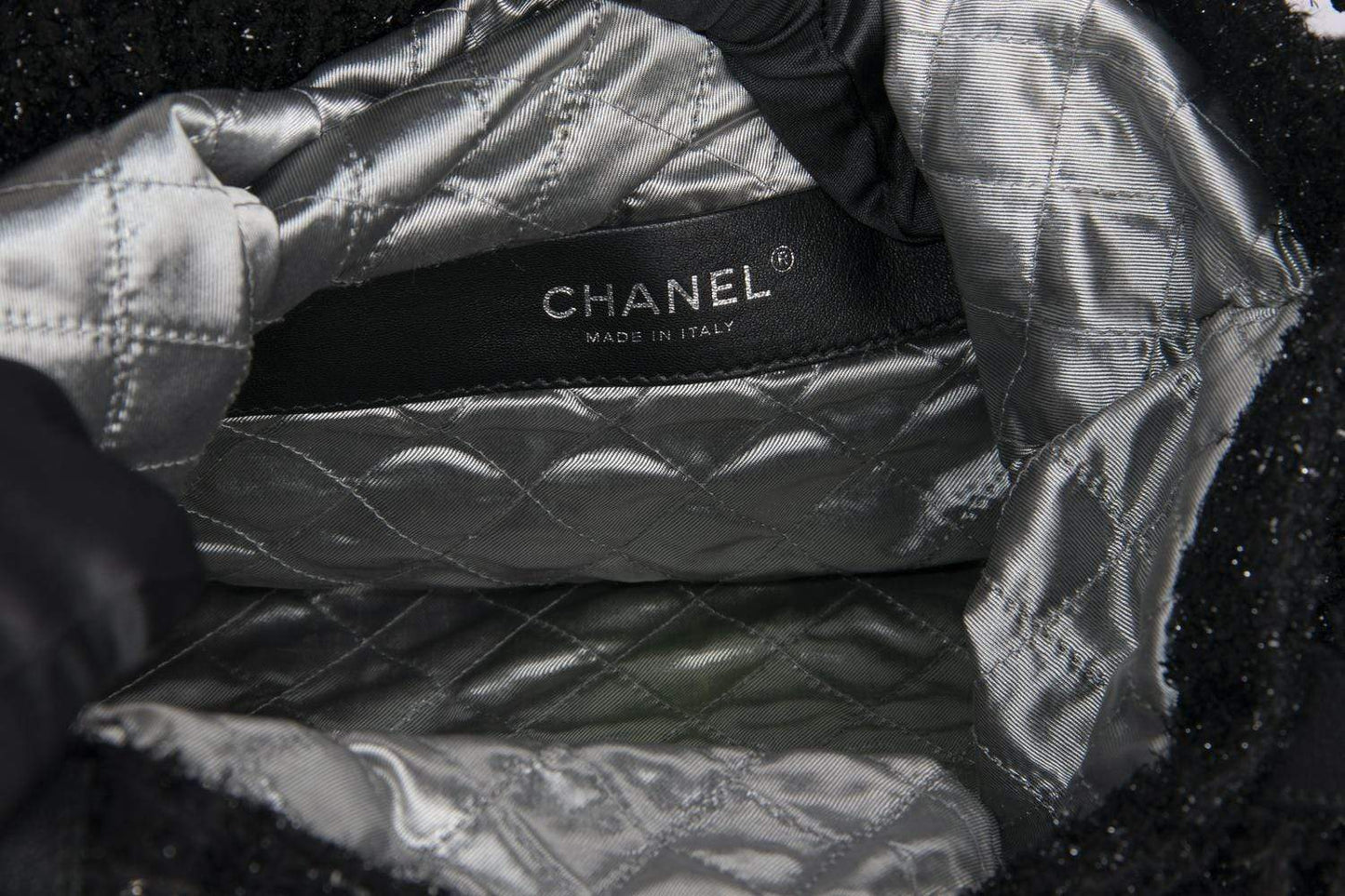 Chanel Rocket Black Tweed Tote, with Dust Cover